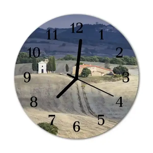 Reloj de vidrio para cocina Paisaje