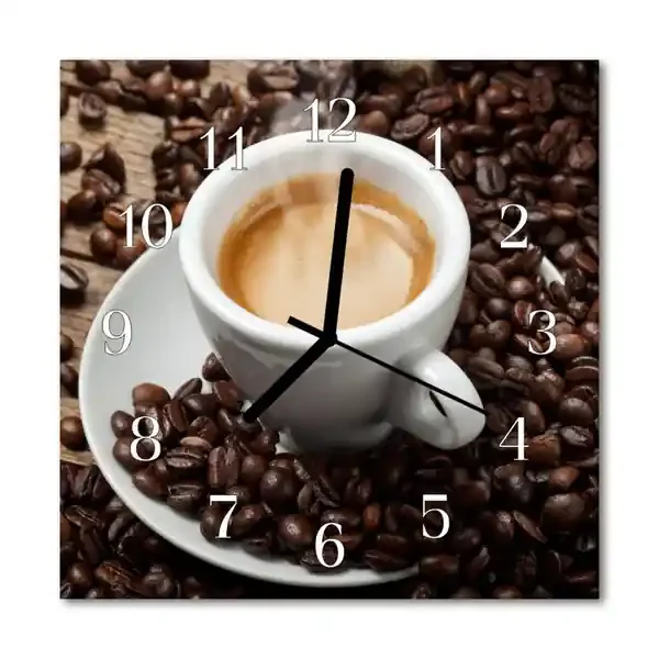 Reloj de vidrio para cocina Vaso para el café