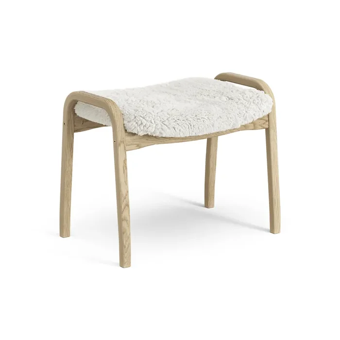 Reposapiés infantil Lamini roble lacado/piel de oveja | Swedese | Tienda online Affare
