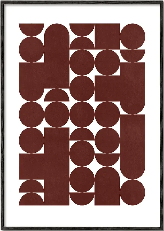 Retro Geometric Pattern – Poster / 8 » x 12 » in / No