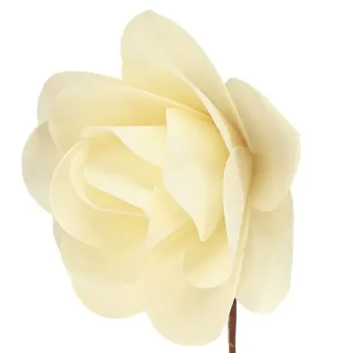 Rosas decorativas de madera rosas artificiales crema rosas de madera Ø10cm 12 piezas