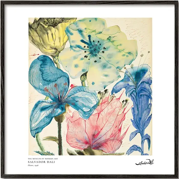 Salvador Dali fleurs I – Square – Poster / 20 » x 20 » in / No