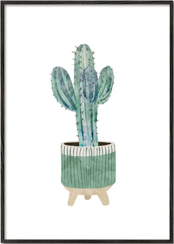 Scandi Japandi Cactus 1 – Poster / 8 » x 12 » in / No