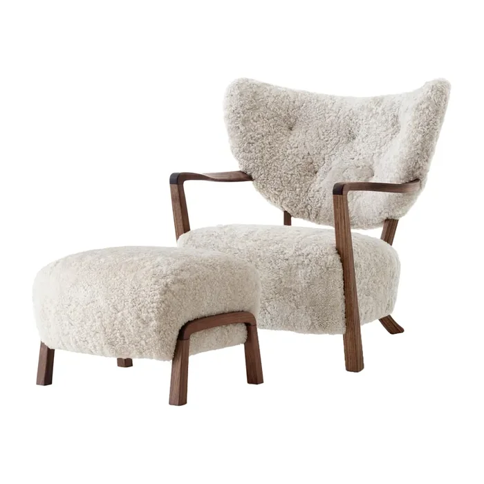 Sillón Wulff Lounge Chair ATD2 incl. puf ATD3 | &Tradition | Tienda online Consegna Rapida