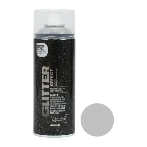Spray Glitter Plata Efecto Montana Spray Pintura Glitter Spray 400ml