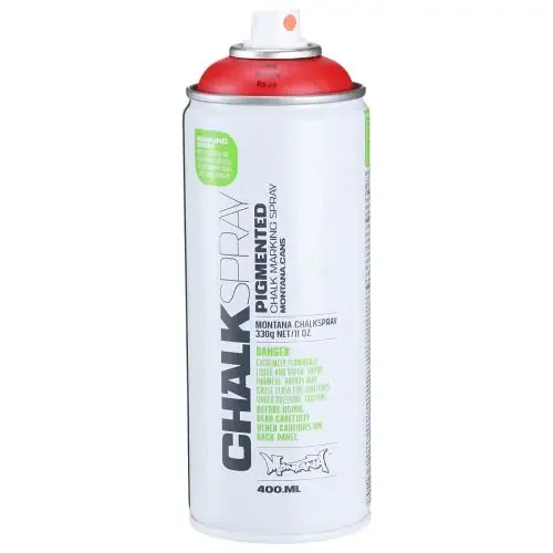 Spray marcador en pintura tiza roja Montana 400ml