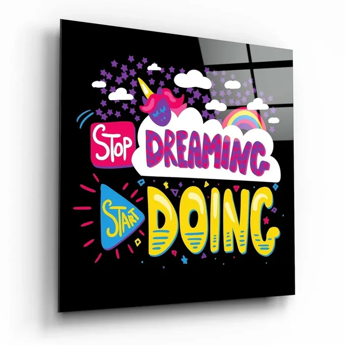 “Start Doing” Glass Wall Art – 15 » X 15 «