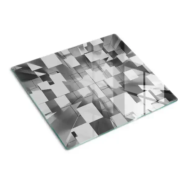 Tabla de cortar de cristal formas geométricas abstractas