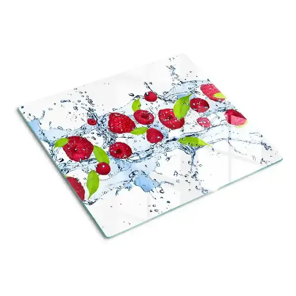 Tabla de cortar de cristal Fruta en agua