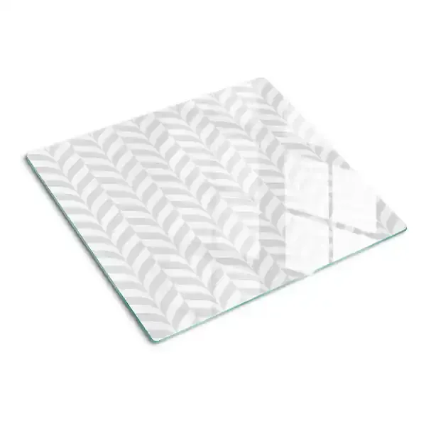 Tabla de cortar de cristal Hojas en patrones ondulados