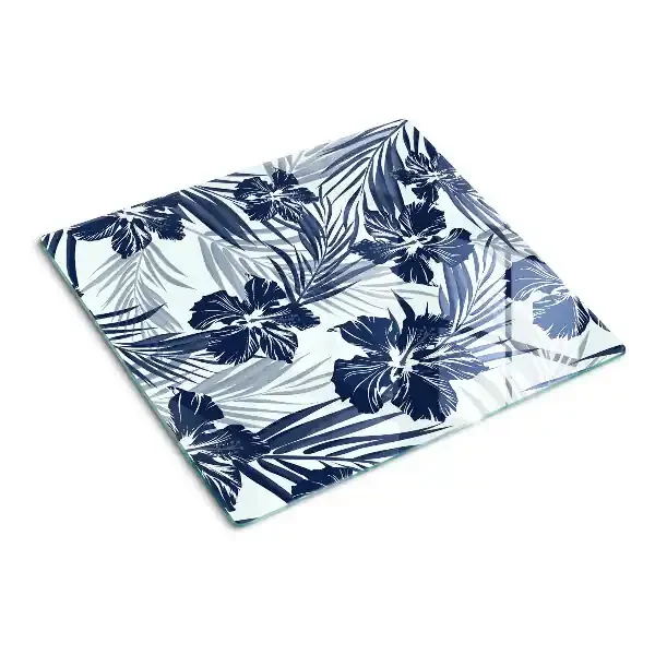 Tabla de cortar de cristal Motivo floral tropical