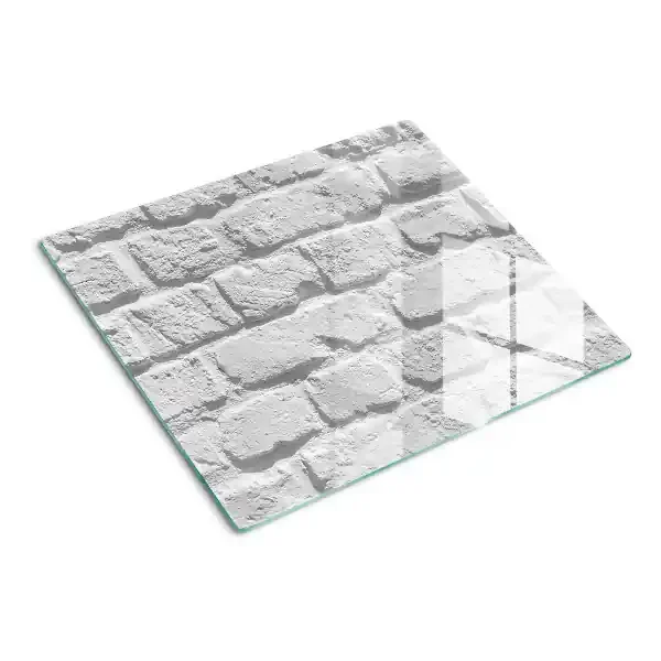 Tabla de cortar de cristal pared de ladrillos