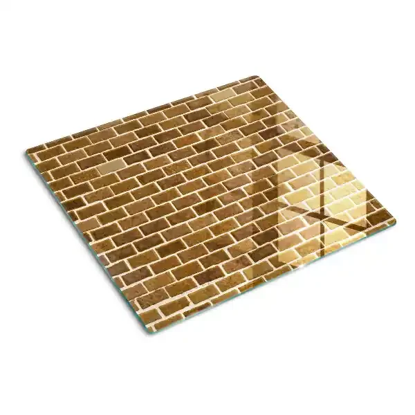 Tabla de cortar de cristal pared de ladrillos