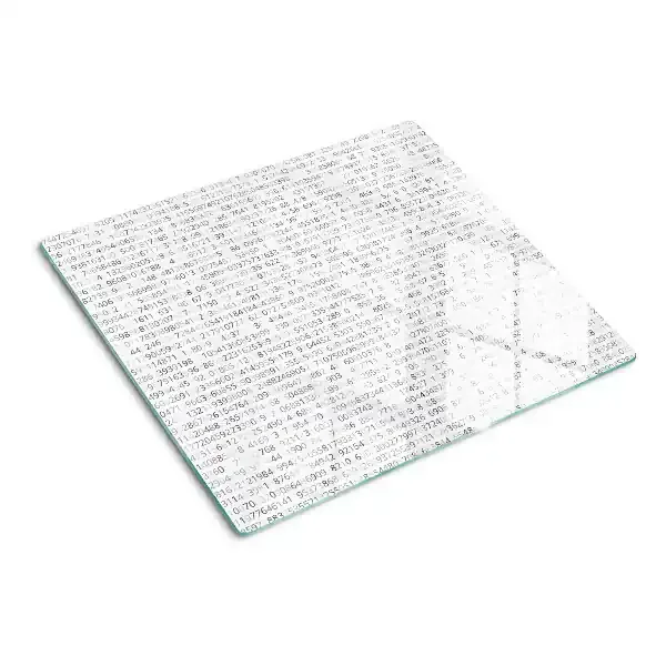 Tabla de cortar de cristal Una serie de números