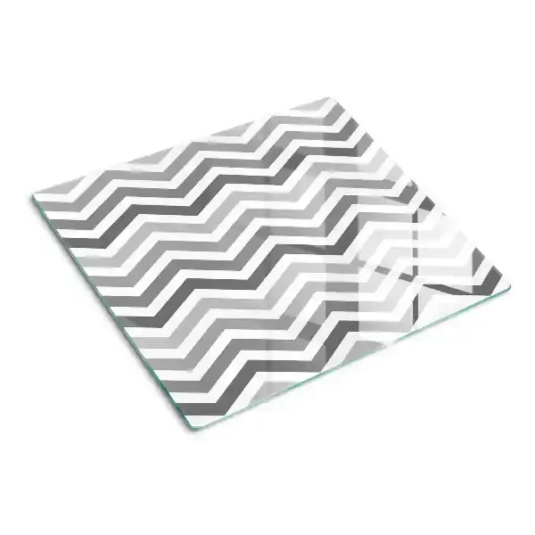 Tabla de cortar de cristal Zigzags en tonos de gris