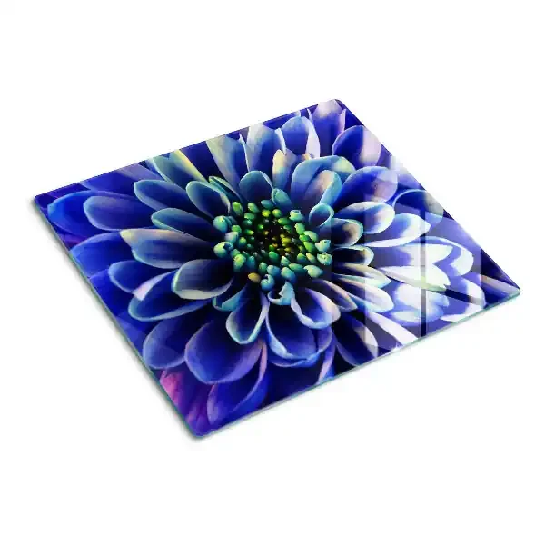 Tabla para cortar Flor de dalia azul