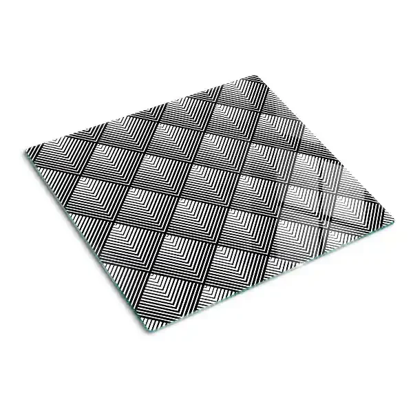 Tabla para cortar Geometría en blanco y negro