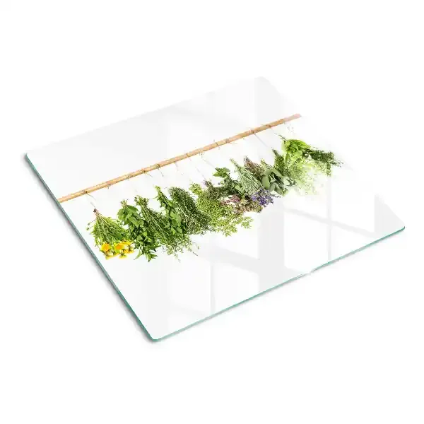 Tabla para cortar Hierbas secas en una cuerda