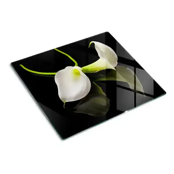 Tabla para cortar Lirio sobre fondo negro