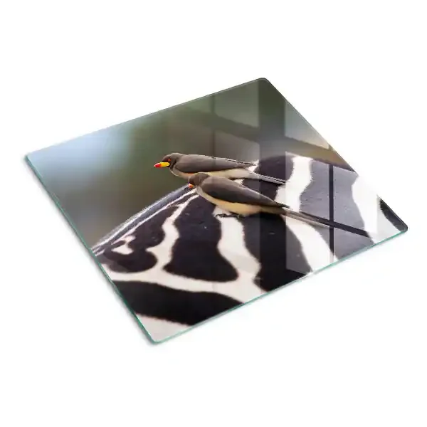 Tabla para cortar Pájaros en una cebra