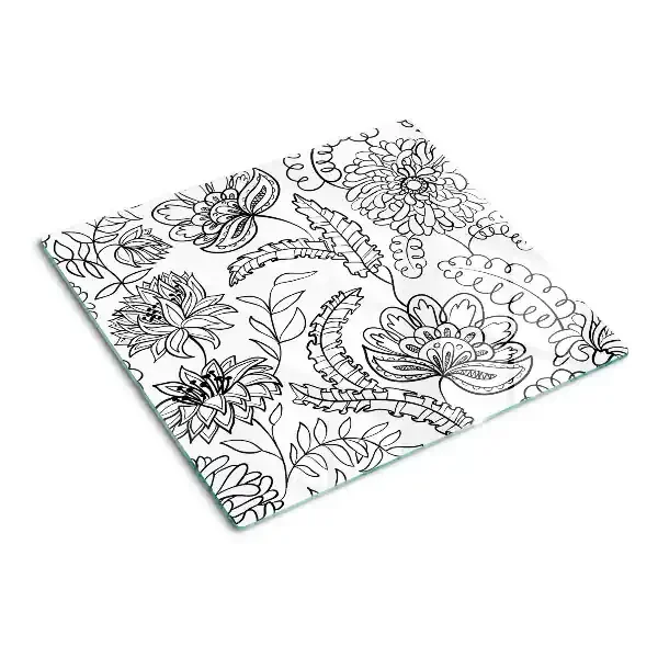 Tabla para cortar Patrón de garabatos florales