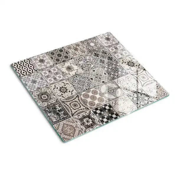 Tabla para cortar Patrones de azulejos en tonos de gris