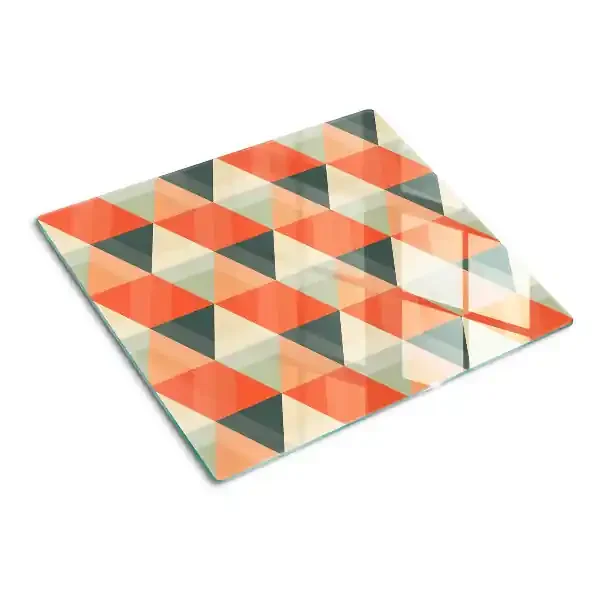 Tabla para cortar Triángulos en tonos naranja