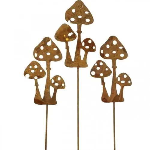 Tapón de jardín pátina agárico de mosca tapón decorativo 10cm 6 piezas