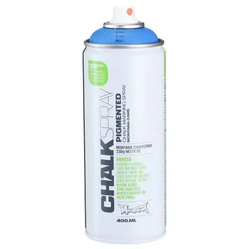Tiza en aerosol en azul Chalk spray Montana Latas 400ml