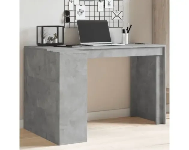 Top Qualità vidaXL escritorio madera de ingeniería gris hormigón 123,5×73,5×75 cm | Brico Depôt