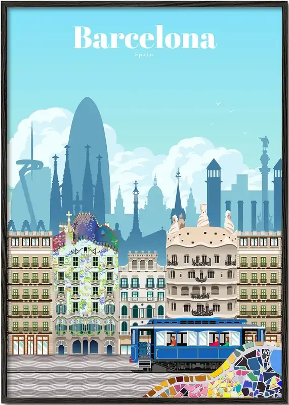 Travel to Barcelona – Poster / 8 » x 12 » in / No