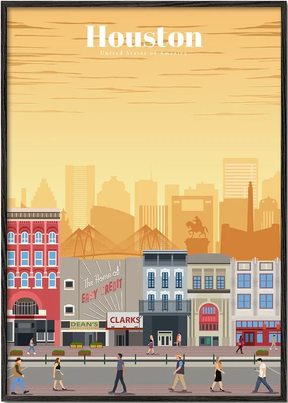 Travel to Houston – Poster / 8 » x 12 » in / No