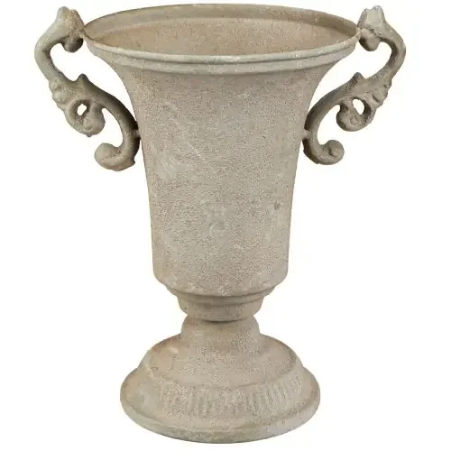 Trofeo vintage de metal gris con asa Al. 22,5 cm