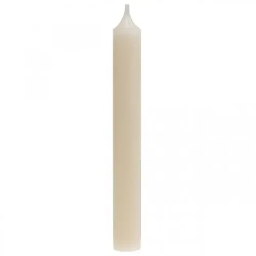 Vela cónica velas de cera crema blanca 180mm/Ø21mm 6ud