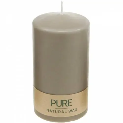 Vela de pilar 130/70 vela marrón decoración de velas de cera natural sostenible