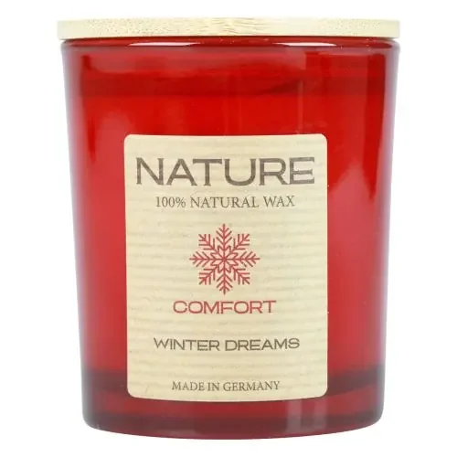 Vela perfumada en vaso de cera natural Winter Dreams 85×70mm