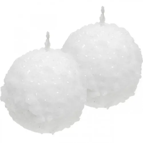 Velas de Adviento, velas de bola, velas de bola de nieve 80mm 4 piezas