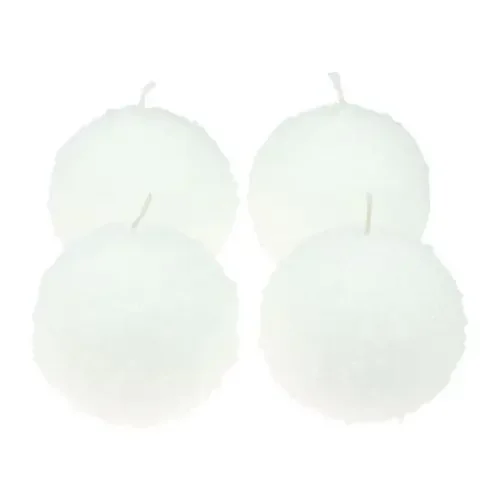 Velas de bola velas de bola de nieve blancas velas de bola Ø10cm 4 piezas
