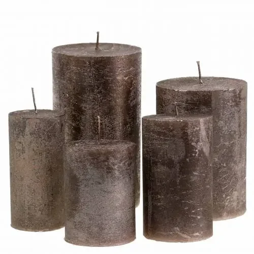 Velas de colores lisos cobre metalizado varios tamaños