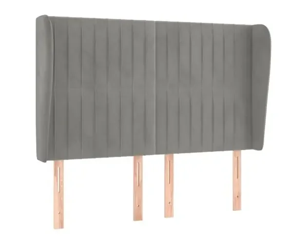 vidaXL cabecero con orejas de terciopelo gris claro 147x23x118/128 cm | Brico Depôt Soddisfatti O Rimborsati