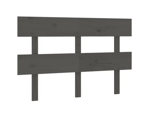 vidaXL cabecero de cama madera maciza de pino gris 144x3x81 cm | Brico Depôt Esclusivo