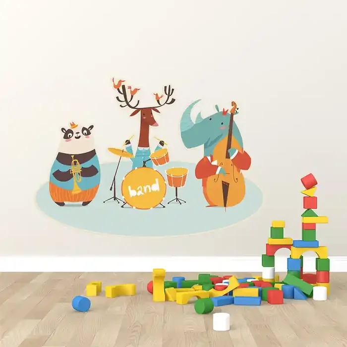 Vinilo infantil Banda animal