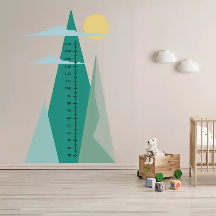 Vinilo infantil Medidor mountains