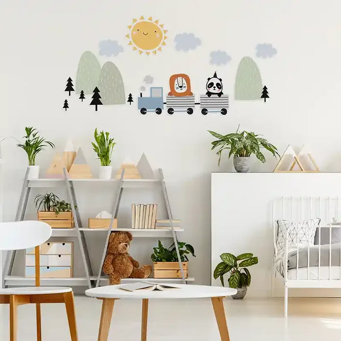 Vinilo infantil Travell train