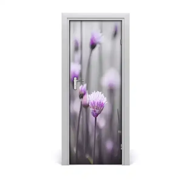 Vinilo para puerta Flores de cebolleta