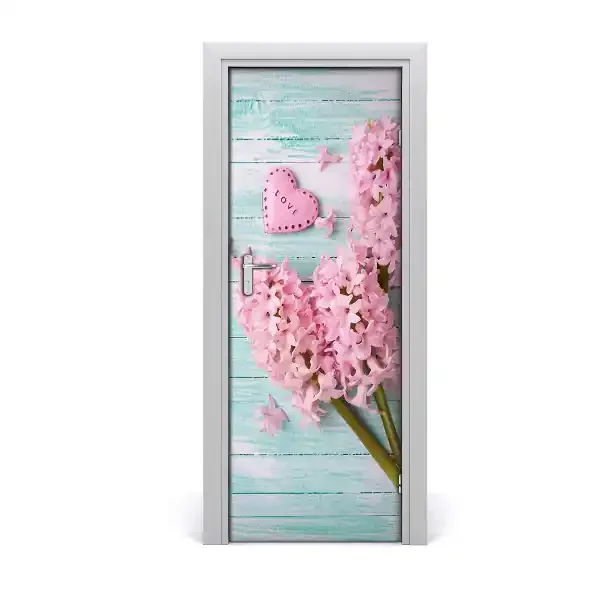Vinilo para puerta Flores de lila