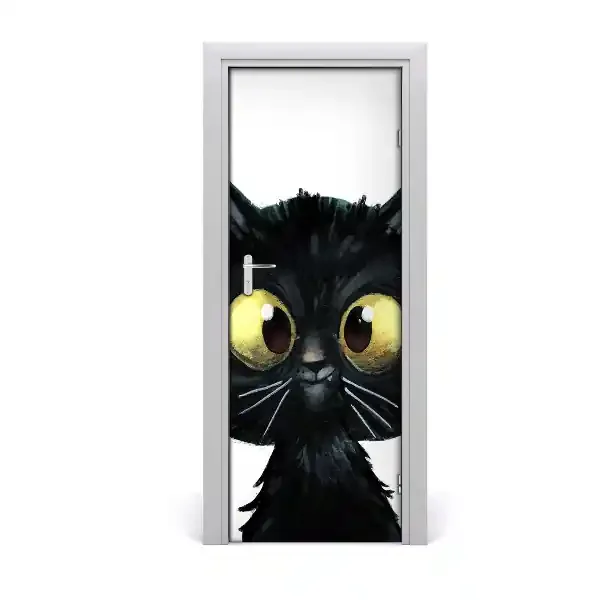 Vinilo para puerta Pared gato
