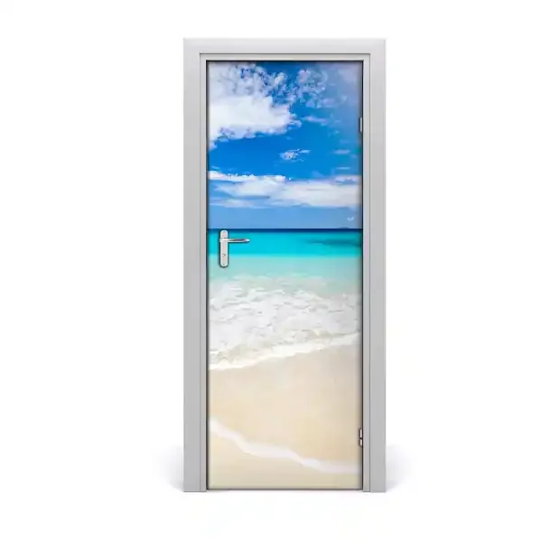 Vinilo para puerta Playa tropical