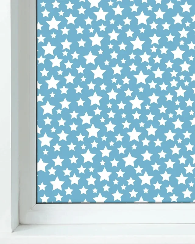 Vinilo para Ventanas Estrellas Azul – 39 x 100 cm