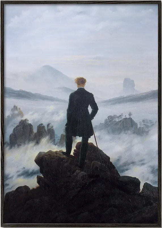 Wanderer Above the Sea of Fog – Caspar David Friedrich – Poster / 8 » x 12 » in / No